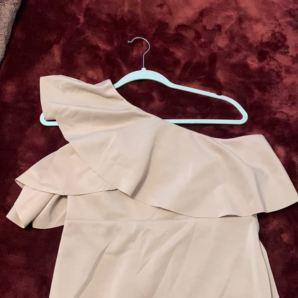 NWT Blush One Shoulder maternity dress